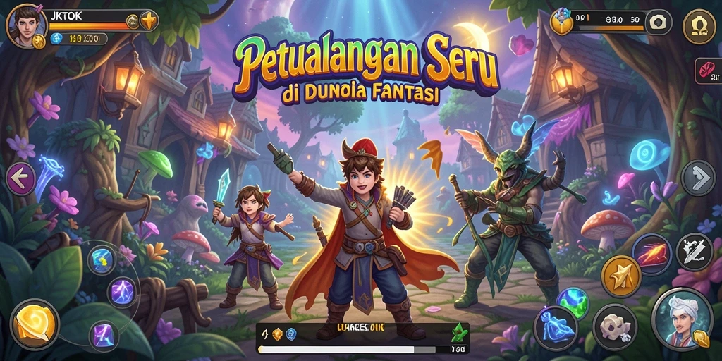 Gameplay JKTOK menampilkan petualangan epik di dunia fantasi.