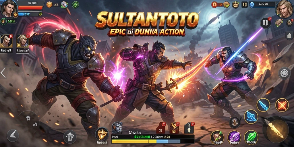 Tangkapan layar gameplay SULTANTOTO menampilkan aksi yang seru dan intens.