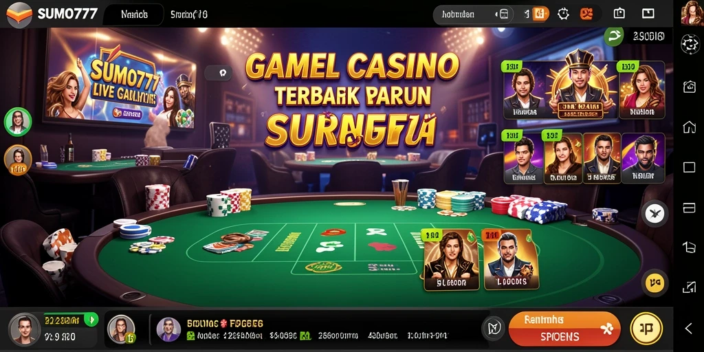Tampilan gameplay SUMO777 yang mendebarkan di Live Casino.
