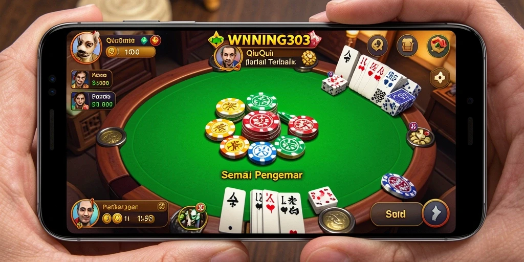 Tampilan menarik dari gameplay QiuQiu di WINNING303.