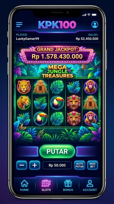 Screenshot antarmuka pengguna yang sederhana pada kpk100.